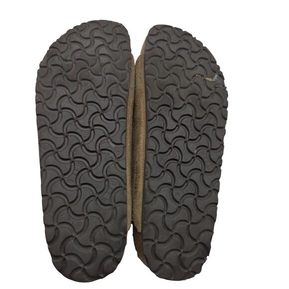 Birkenstock Arizona Suede Sandals Soft Footbed Size 41 US 10 Narrow Taupe Brown - Picture 6 of 6